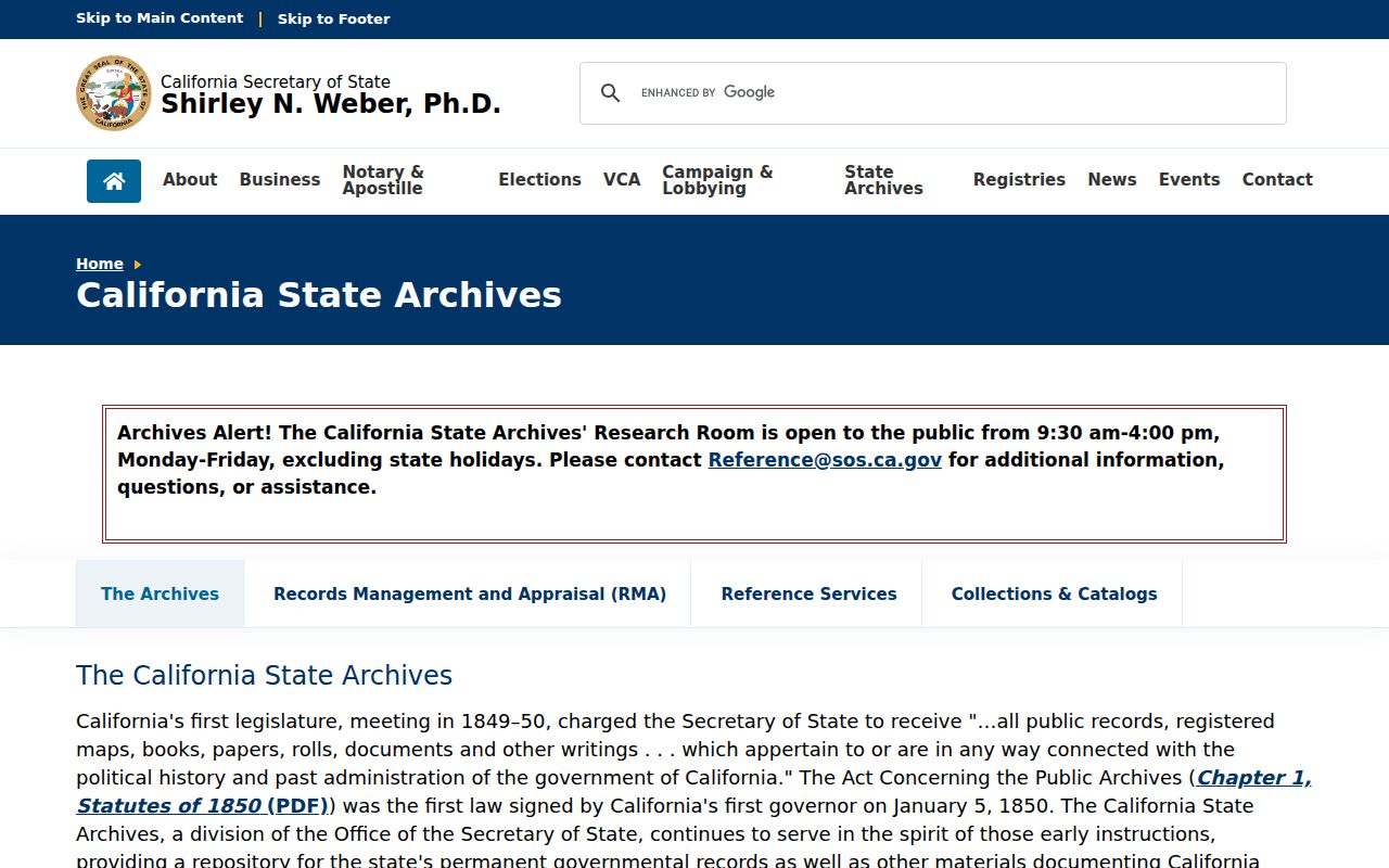 Carlsbad city directory historical collections at the California State Archives