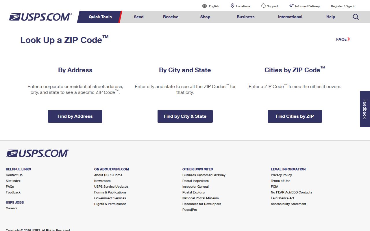 Carlsbad ZIP code directory USPS address lookup