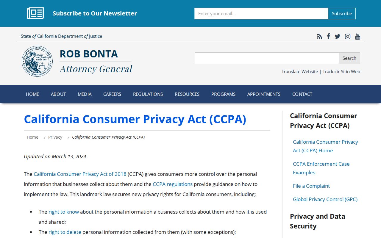 Carlsbad ZIP code directory California privacy rights